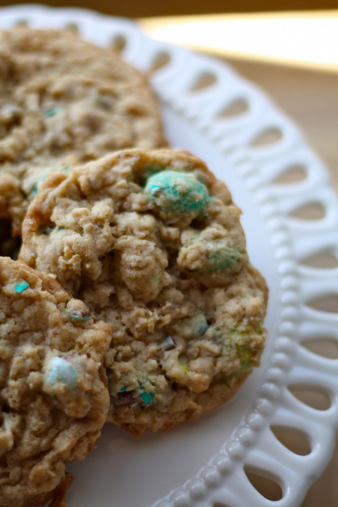 Coconut M&M Oatmeal Cookies