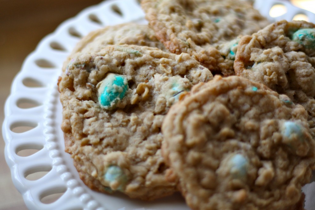 Coconut M&M Oatmeal Cookies