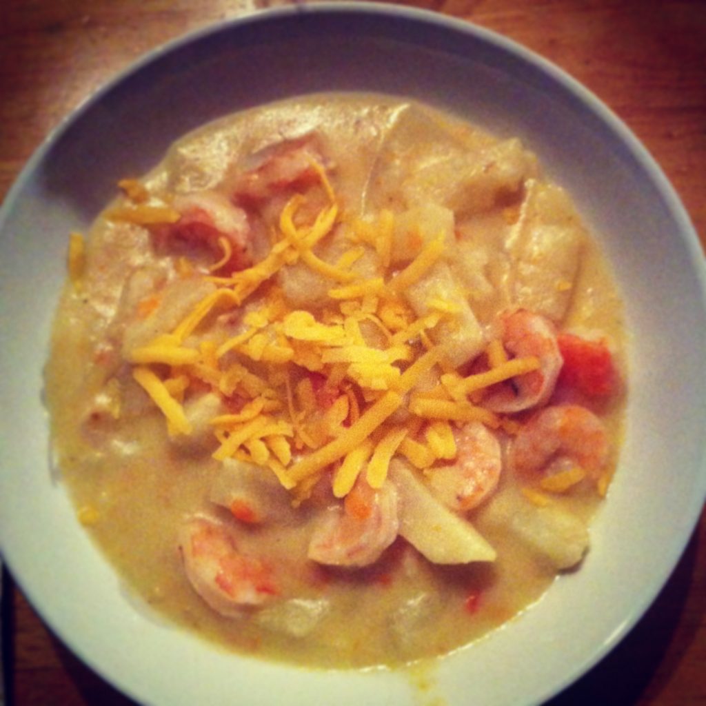 Potato Soup With Shrimp - www.karainthekitchen.com
