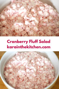 Cranberry Fluff Thanksgiving Side Dish Salad - karainthekitchen.com