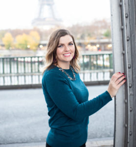 Head Shot of Kara J. Miller in Paris France Eiffel Tower