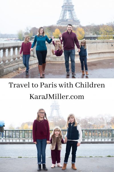 Family walking in Paris