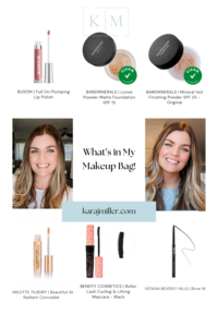 karajmiller.com what's in my makeup bag